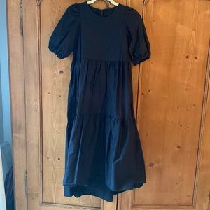 Zara black tiered maxi dress, size small